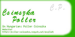 csinszka poller business card